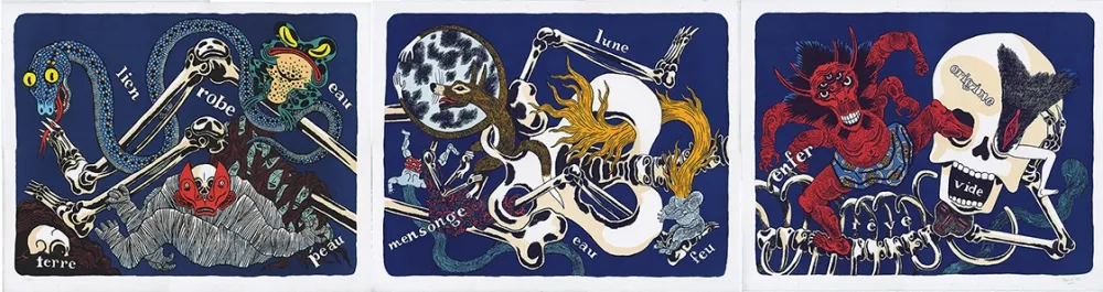 石版画 David B - Sur le Squelette d'Ikkyu