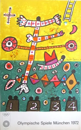石版画 Davie - OL 1972 - original colourlithograph