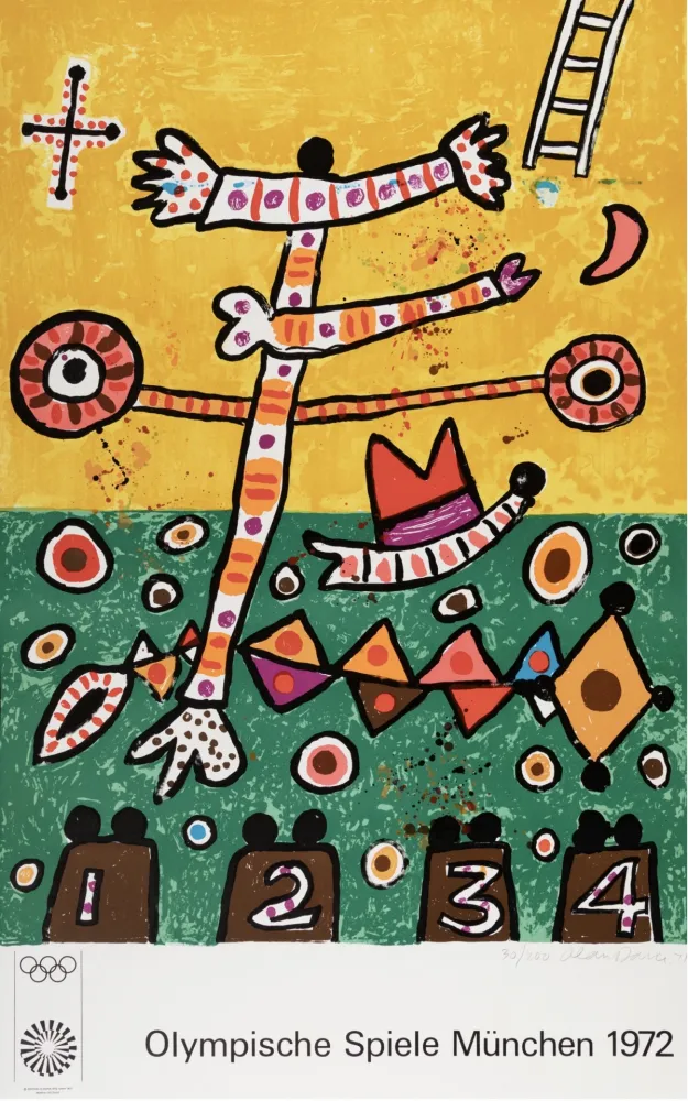 石版画 Davie -  Untitled, from the Munich Olympics Portfolio, 1971 - Hand-signed