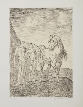 蚀刻版画 De Chirico - Dioscuri