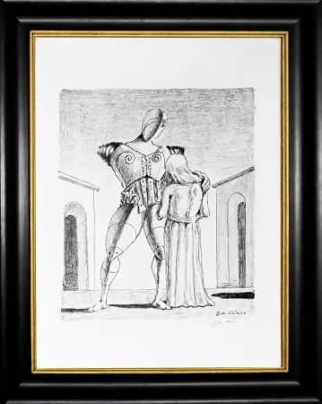 石版画 De Chirico - Ettore e Andromaca I