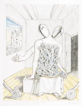 石版画 De Chirico - Gli amici orientali