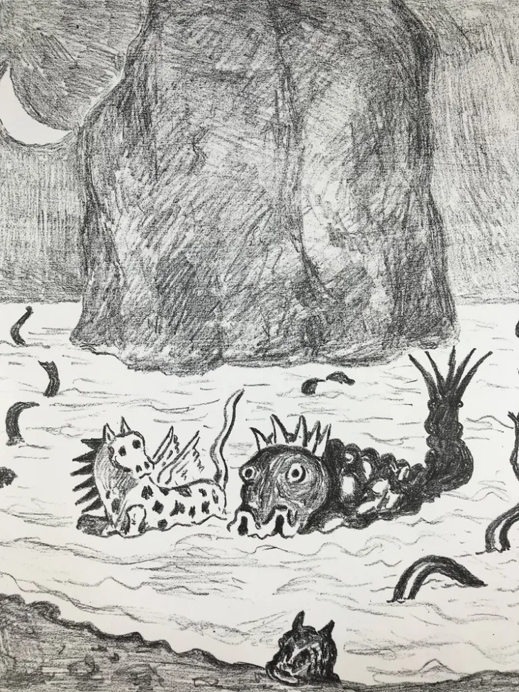 石版画 De Chirico - I Mostri