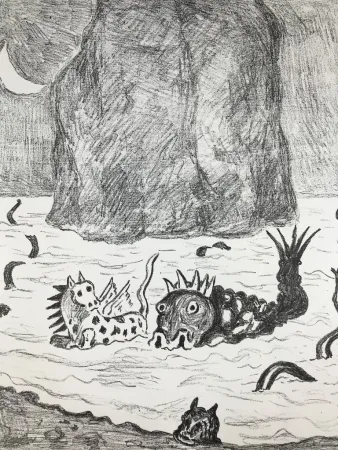 石版画 De Chirico - I Mostri