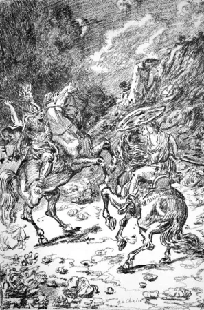 石版画 De Chirico - I nictomachi