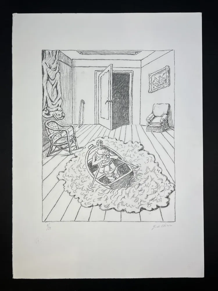 石版画 De Chirico - Il ritorno di Ulisse