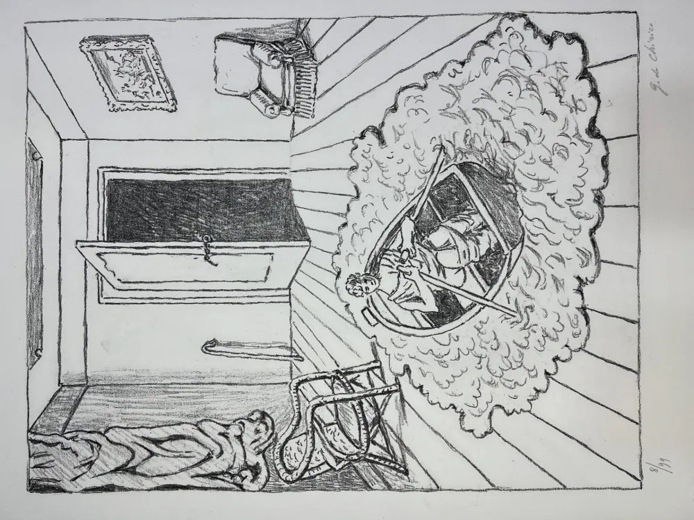 石版画 De Chirico - Il ritorno di Ulisse