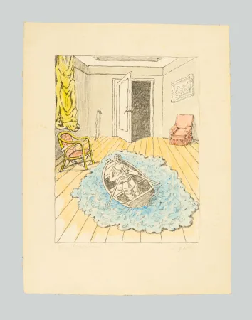 石版画 De Chirico - Il ritorno di Ulisse