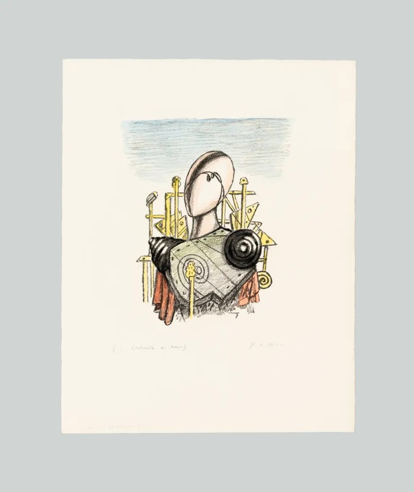 石版画 De Chirico - Il trofeo