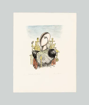 石版画 De Chirico - Il trofeo