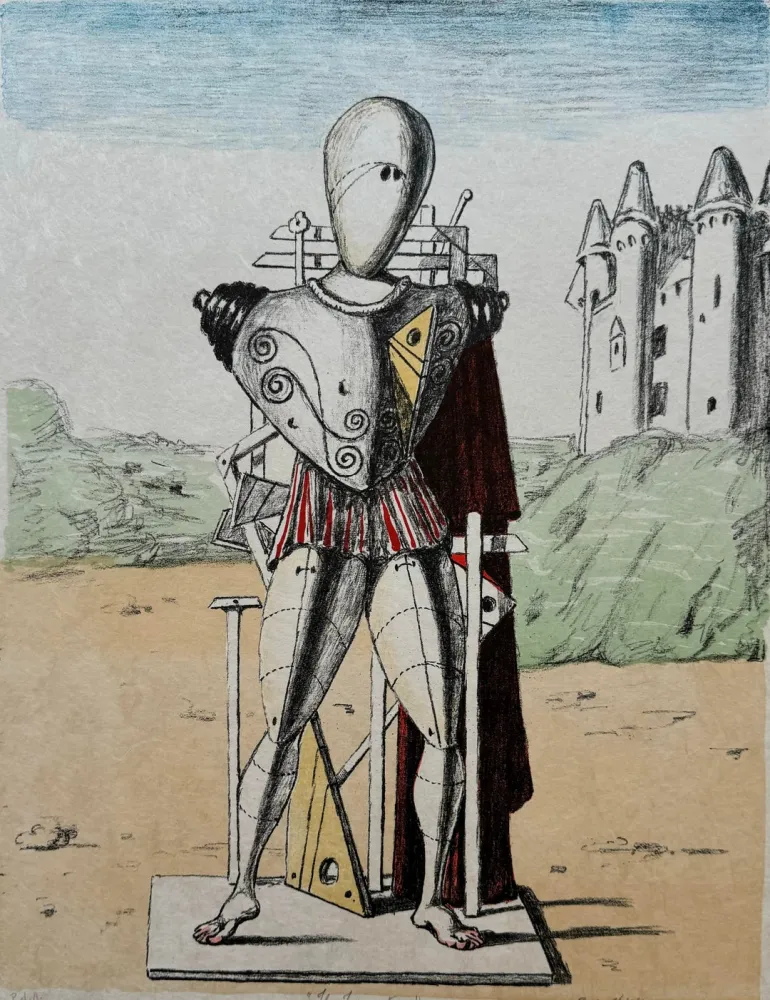 石版画 De Chirico - Il trovatore 