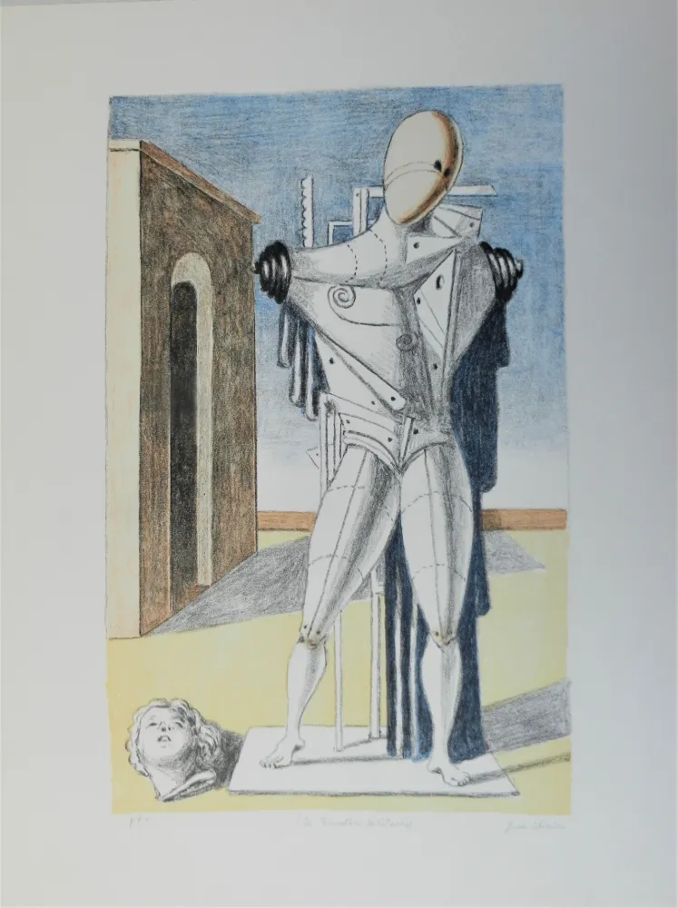石版画 De Chirico - Il trovatore solitario