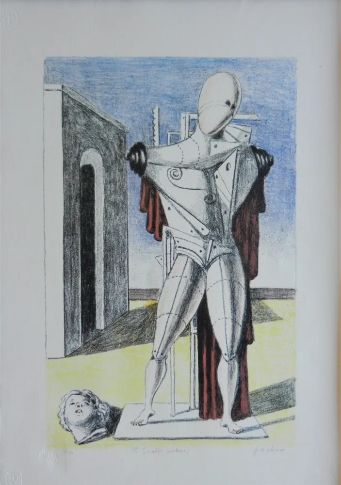 石版画 De Chirico - Il trovatore solitario