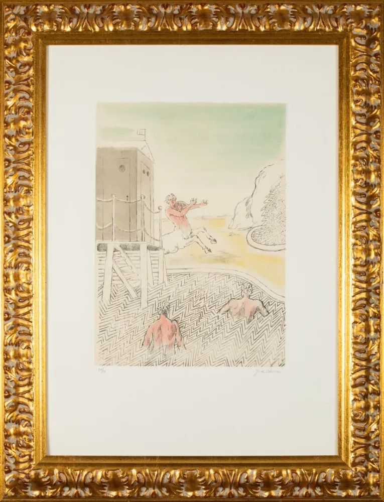 蚀刻飞尘法 De Chirico - L'arrivo del centauro