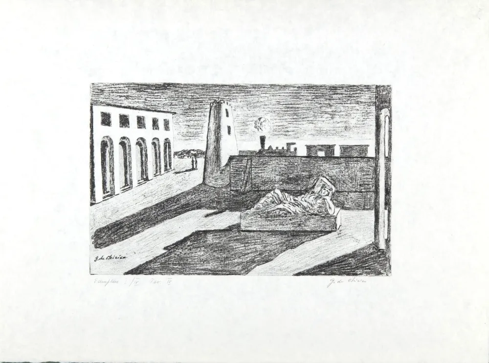 石版画 De Chirico - L'enigma del ritorno