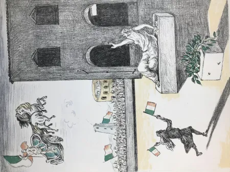 石版画 De Chirico - L'Italia del centenario 
