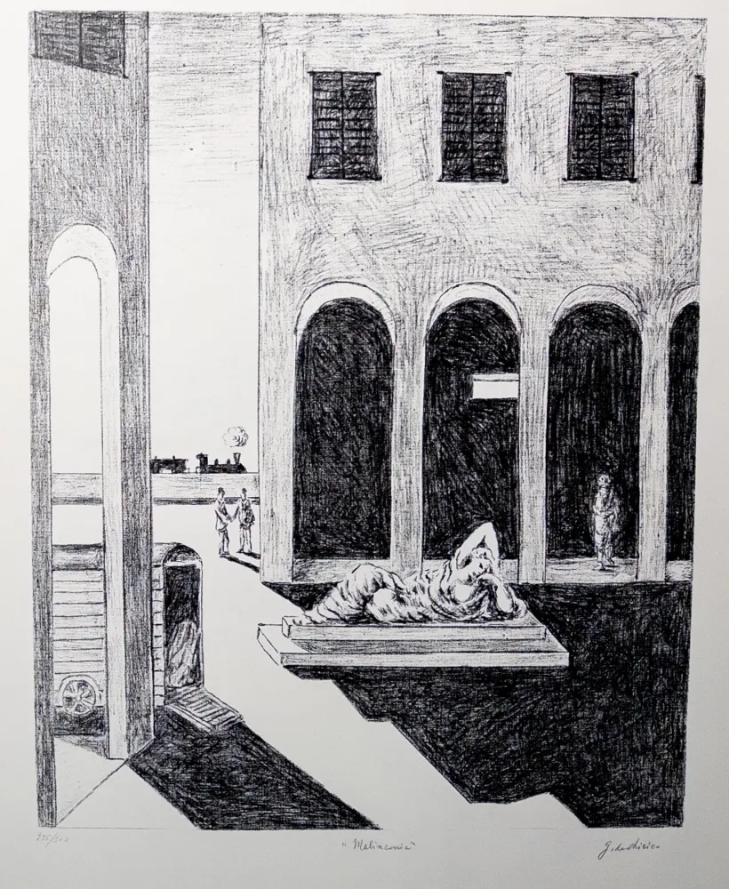 石版画 De Chirico - Malinconia
