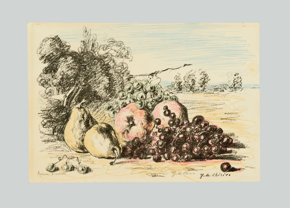 石版画 De Chirico - Natura morta