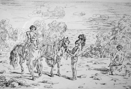 石版画 De Chirico - Ritorno alla sponda di Corinto