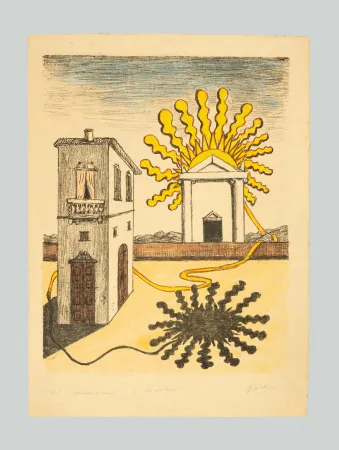 石版画 De Chirico - Tempio del Sole