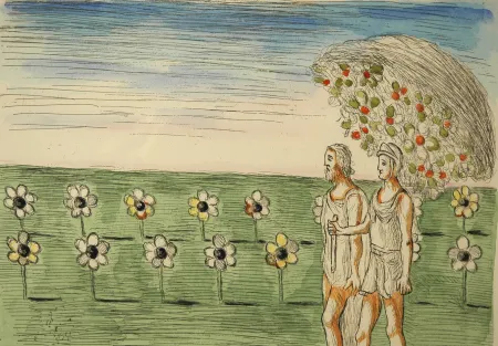 蚀刻版画 De Chirico - Visione misteriosa