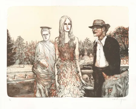 石版画 De Crécy - Le Jardin de Vénus