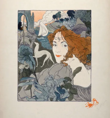 石版画 De Feure - Le Retour, 1897 - Hand-signed