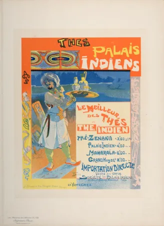石版画 De Feure - Les Maîtres de l'Affiche : Thés Palais Indiens, 1895