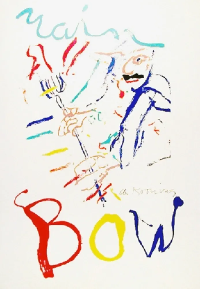 石版画 De Kooning - Rainbow: Thelonius Monk, Devil at the Keyboard