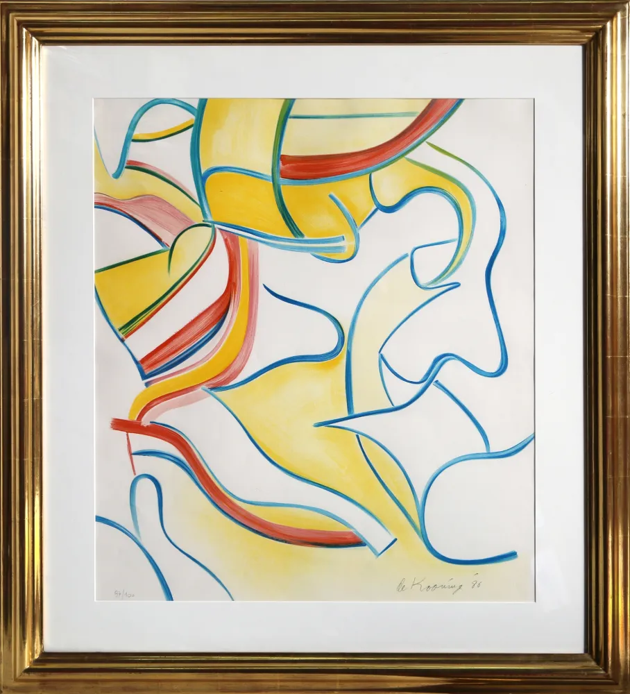 石版画 De Kooning - Untitled from Quatre Lithographies