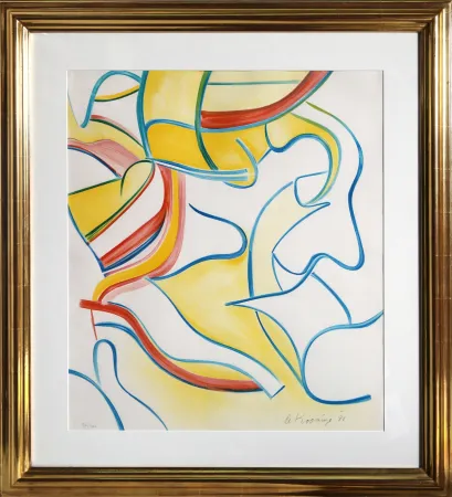 石版画 De Kooning - Untitled from Quatre Lithographies