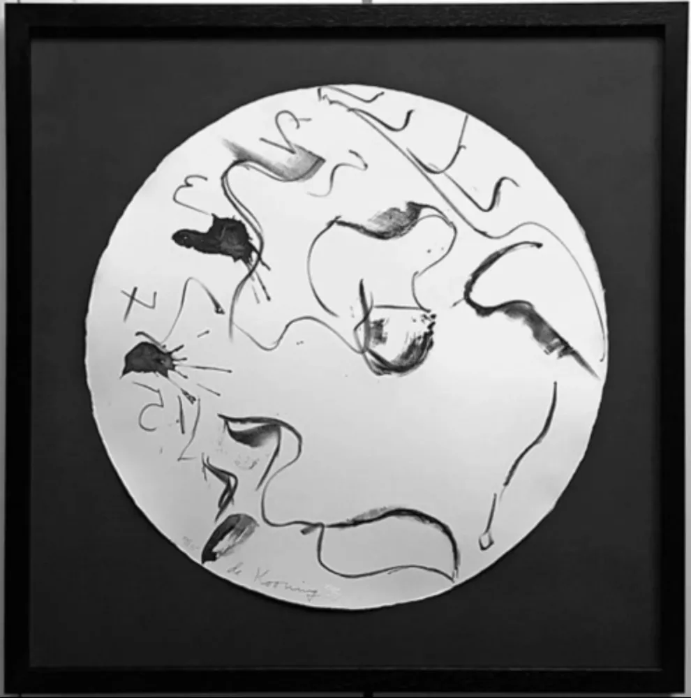 石版画 De Kooning - Untitled from Self Portrait in a Convex Mirror