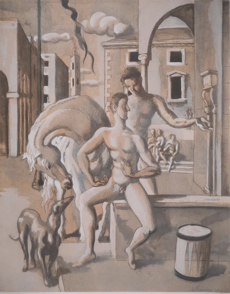 石版画 De La Fresnaye - Nouvelle mythologie, le temps des héros