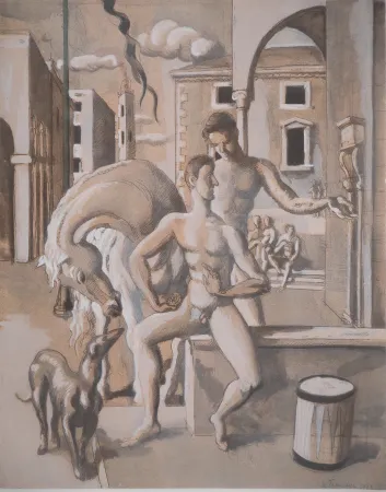 石版画 De La Fresnaye - Nouvelle mythologie, le temps des héros