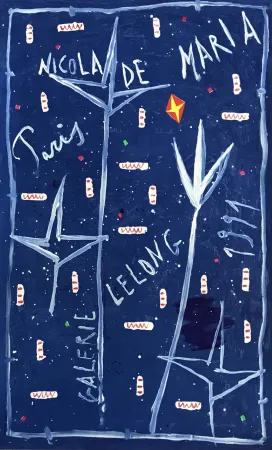 石版画 De Maria - Affiche lithographique d'exposition