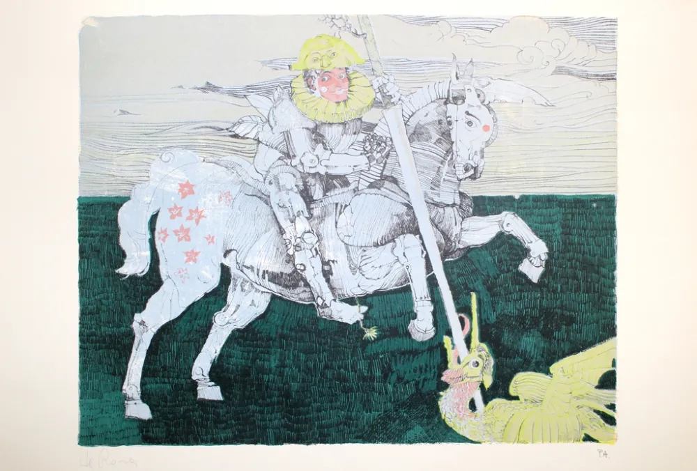 石版画 De Rosa - Combattente