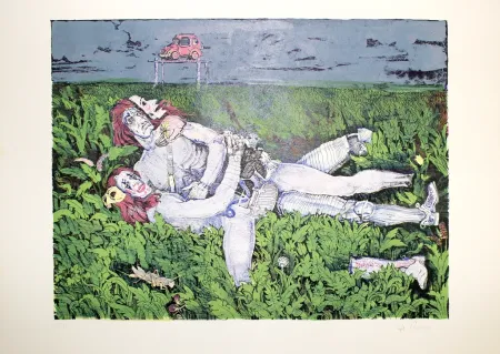 石版画 De Rosa - Couple