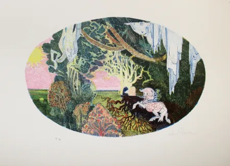 石版画 De Rosa - Giardino