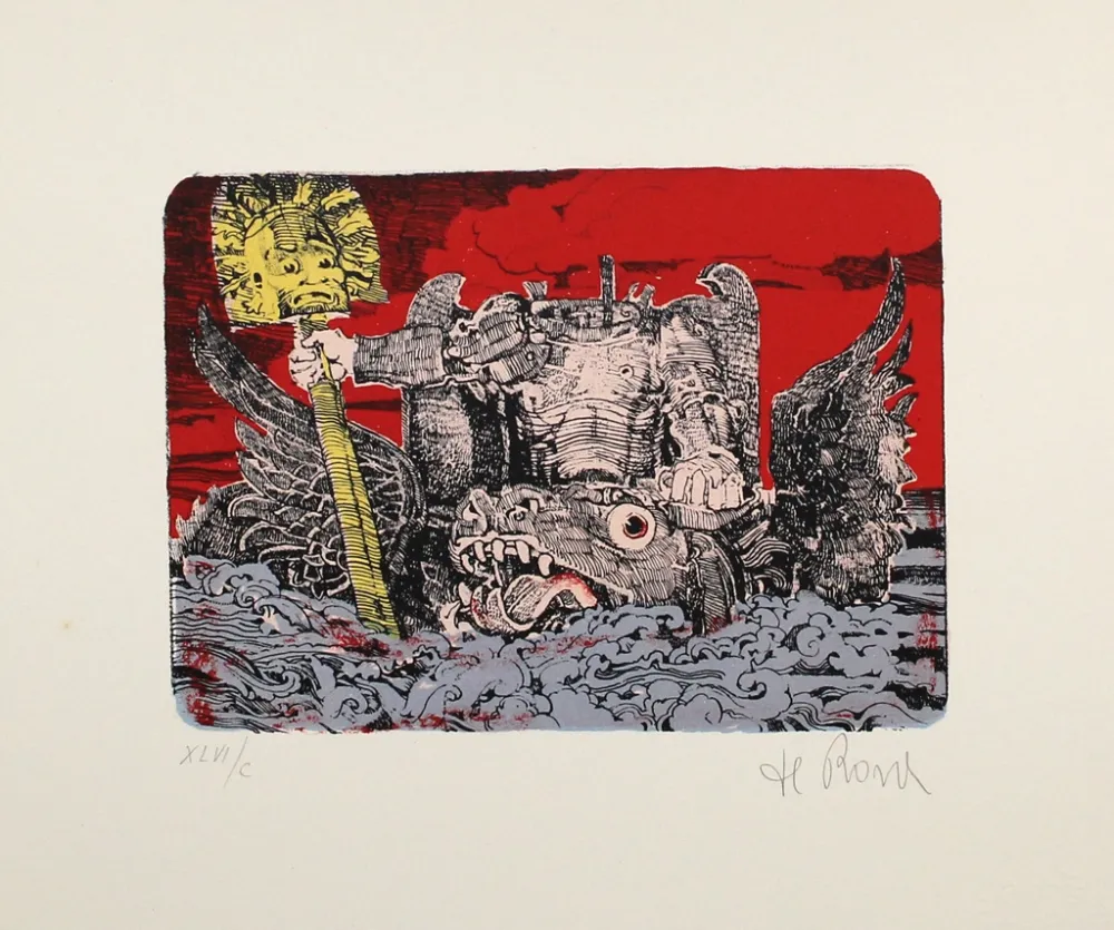 石版画 De Rosa - Kopflos / Headless