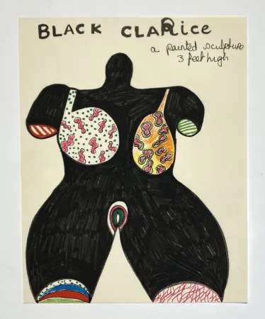 石版画 De Saint Phalle - Black Clarice. 1966
