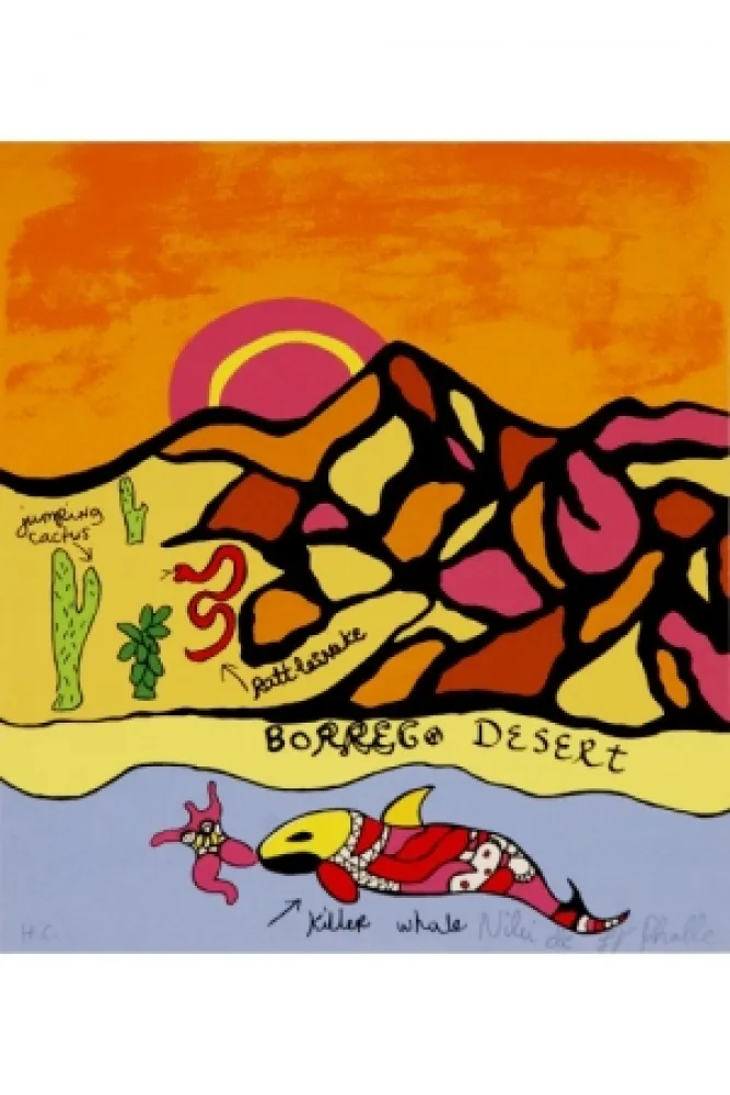 石版画 De Saint Phalle - Borrego desert