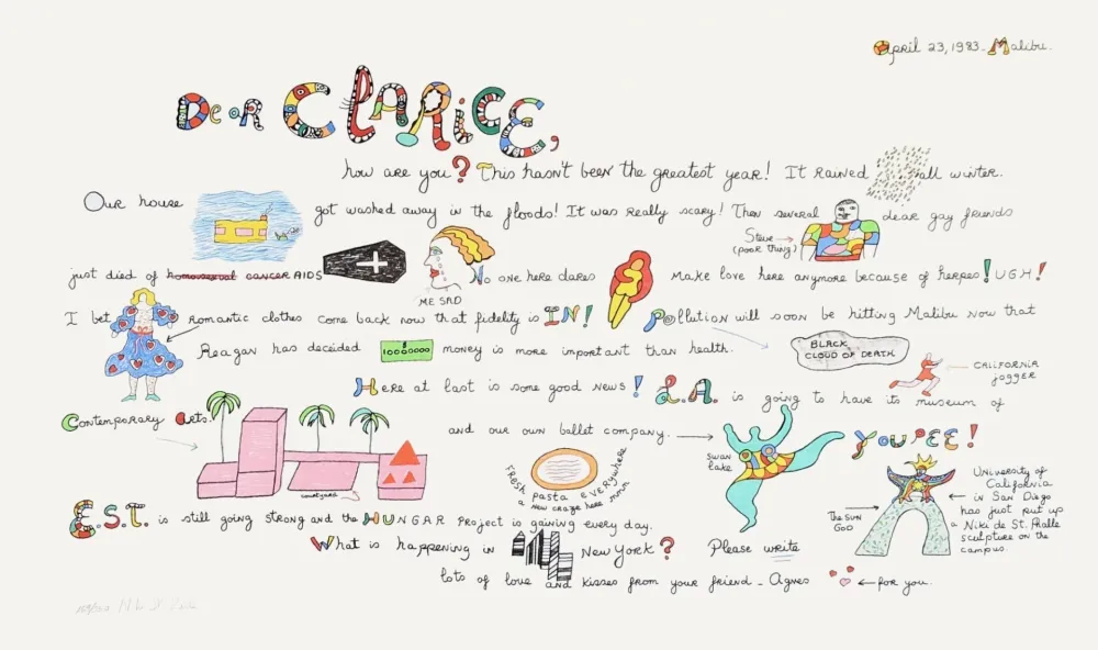 丝网印刷 De Saint Phalle - Dear Clarice