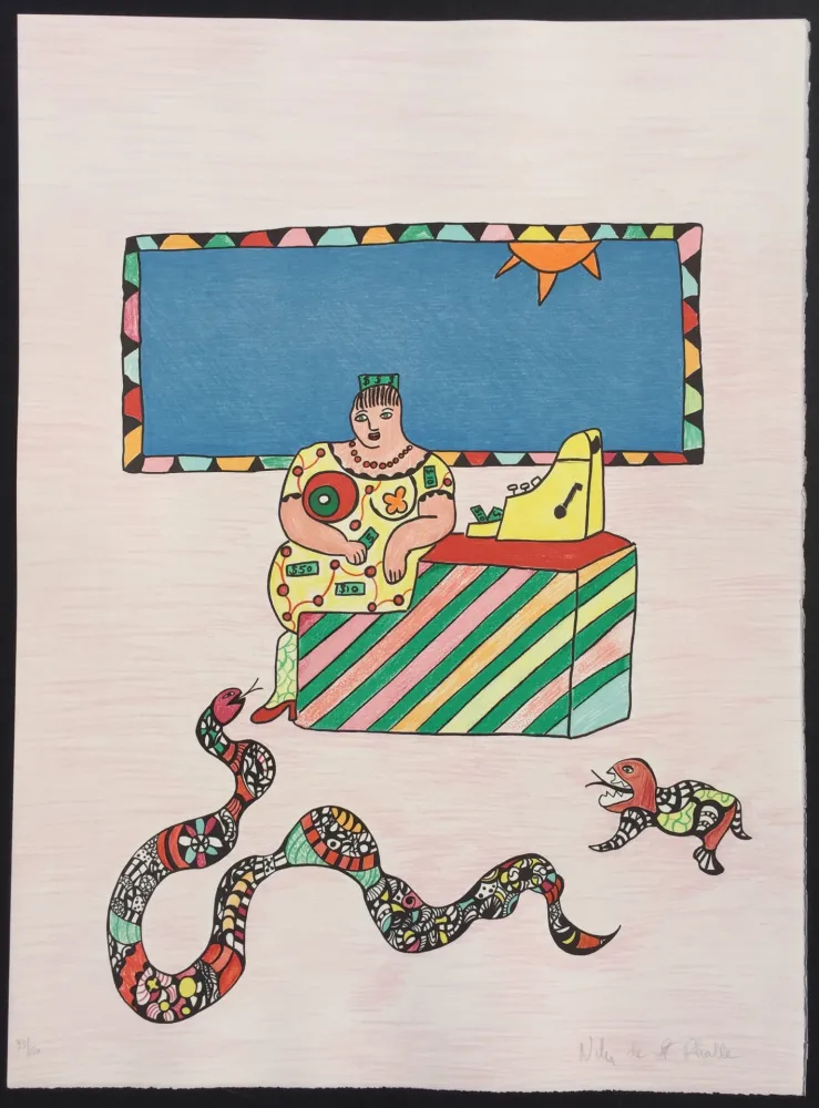 石版画 De Saint Phalle - La Caissiere