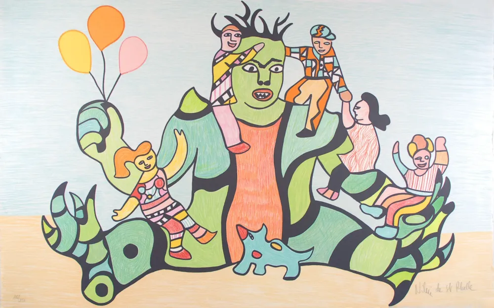 石版画 De Saint Phalle - Le Monstre