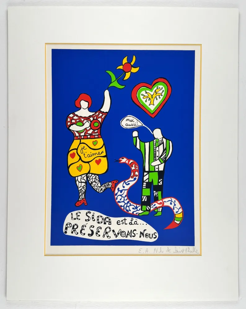 丝网印刷 De Saint Phalle - Le Sida est là… préservons-nous 