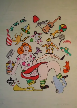石版画 De Saint Phalle - Les jouets