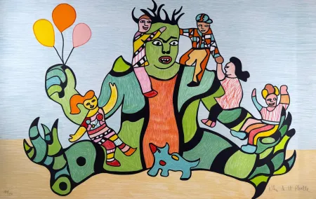 石版画 De Saint Phalle - Méchant Méchant 