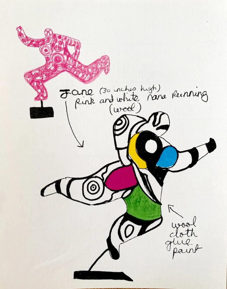 石版画 De Saint Phalle - Nanas - Jane