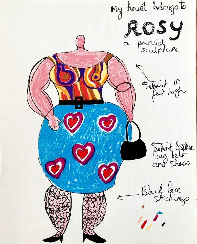 石版画 De Saint Phalle - Nanas - Rosy