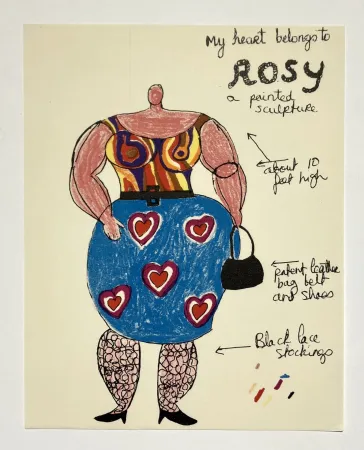 石版画 De Saint Phalle - Rosy. 1966